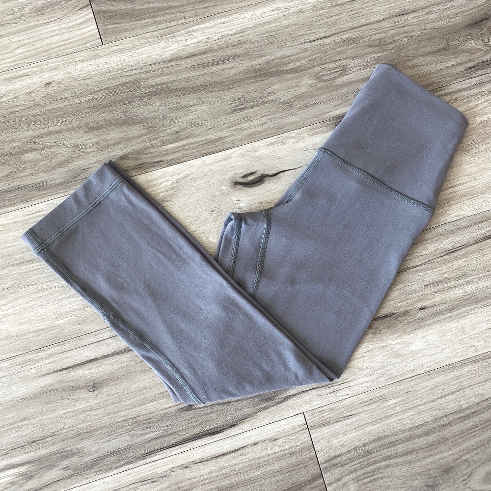 lululemon Align Crop Leggings 19" Moonphase Grey Nulu Fabric Size 2